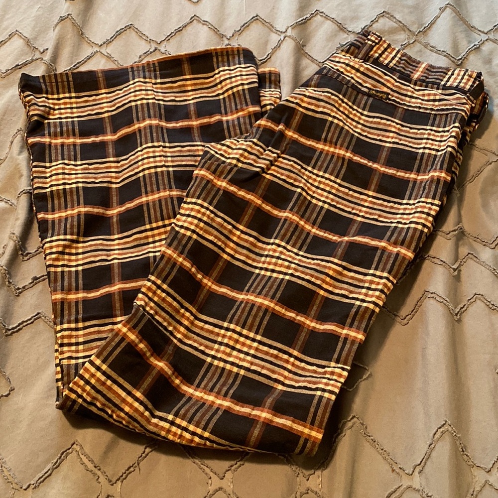 Vintage women’s flair plaid wrangler trousers juniors size 9